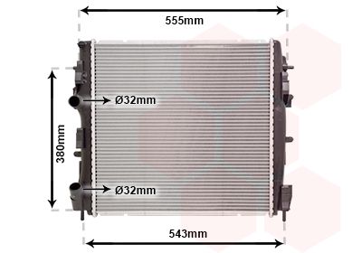 VAN WEZEL Radiaator,mootorijahutus 43002399